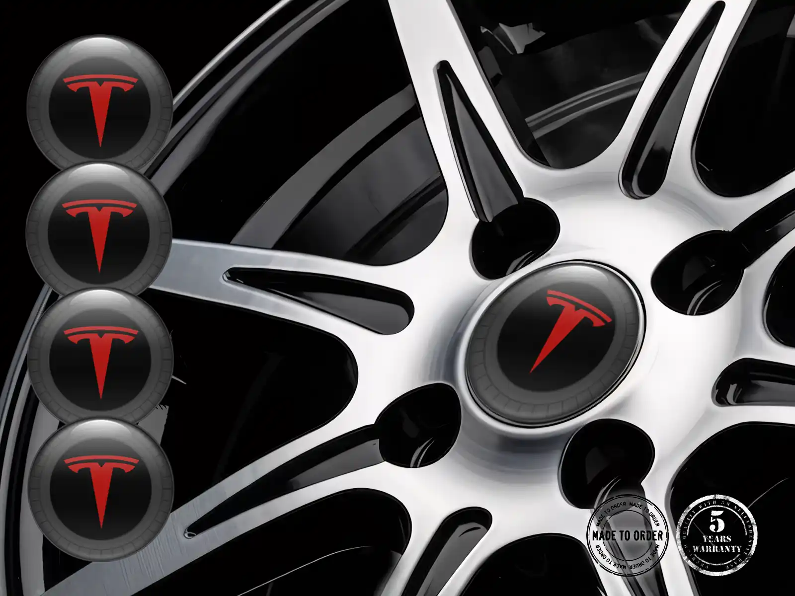 Tesla Stickers Dome Edition Resin Emblem Labels